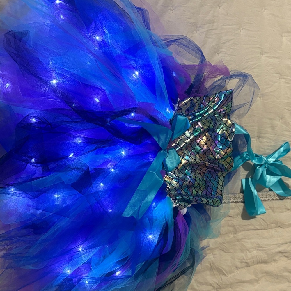 Mermaid Light-Up Kids Costume - Blue and Silver